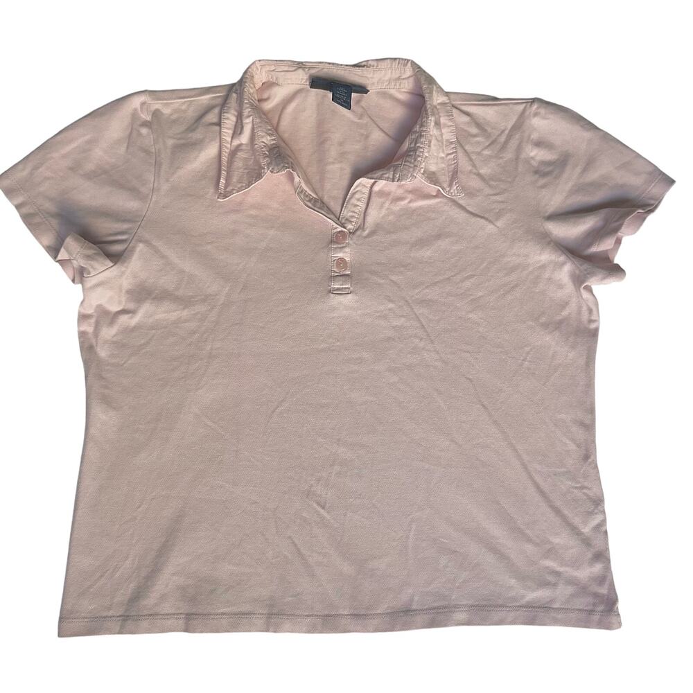 Karen Scott Girls Cotton Polo Shirt size M, Pink, Short Sleeve
